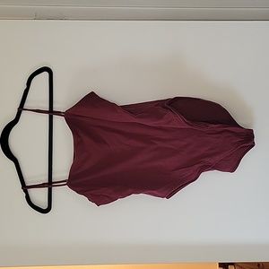 Fitted Cami Rib-Knit Bodysuit for Women, XL